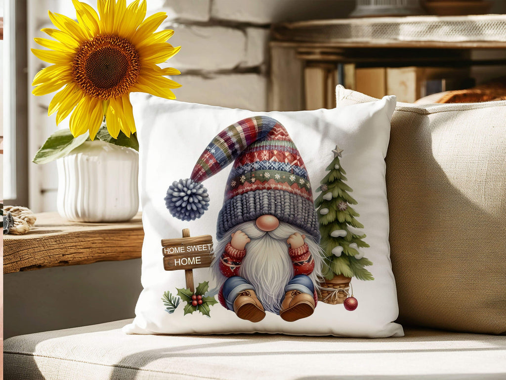 Personalized Winter Gnome Pillow | Cute Holiday Gnome Pillow Cover | Winter Gift