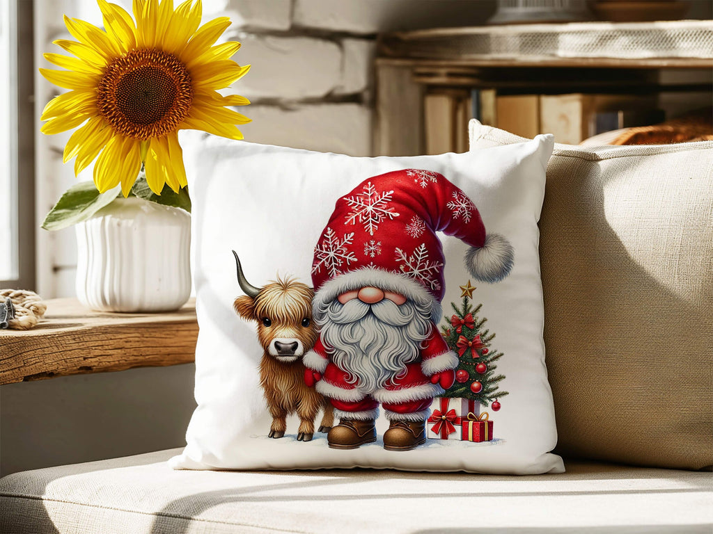 Charming Christmas Gnome Pillow Cover | Holiday Gnome Pillow Cover | Winter Gift | Personalized Kreation