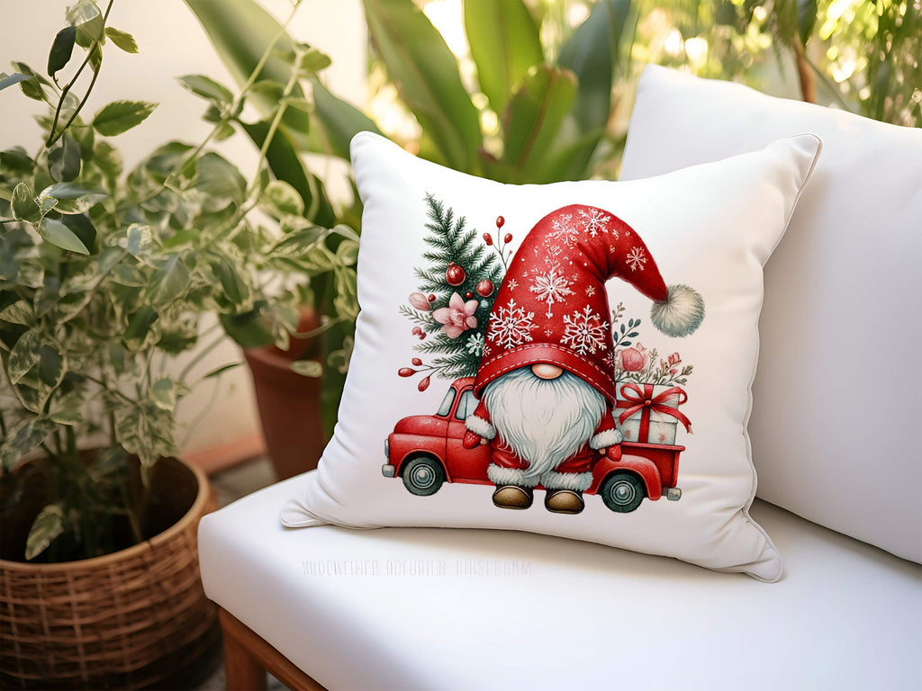 Gnome Christmas Throw Pillow | Holiday Home Decor | Christmas Gift | Gnome Lover Gift | Personalized Kreation