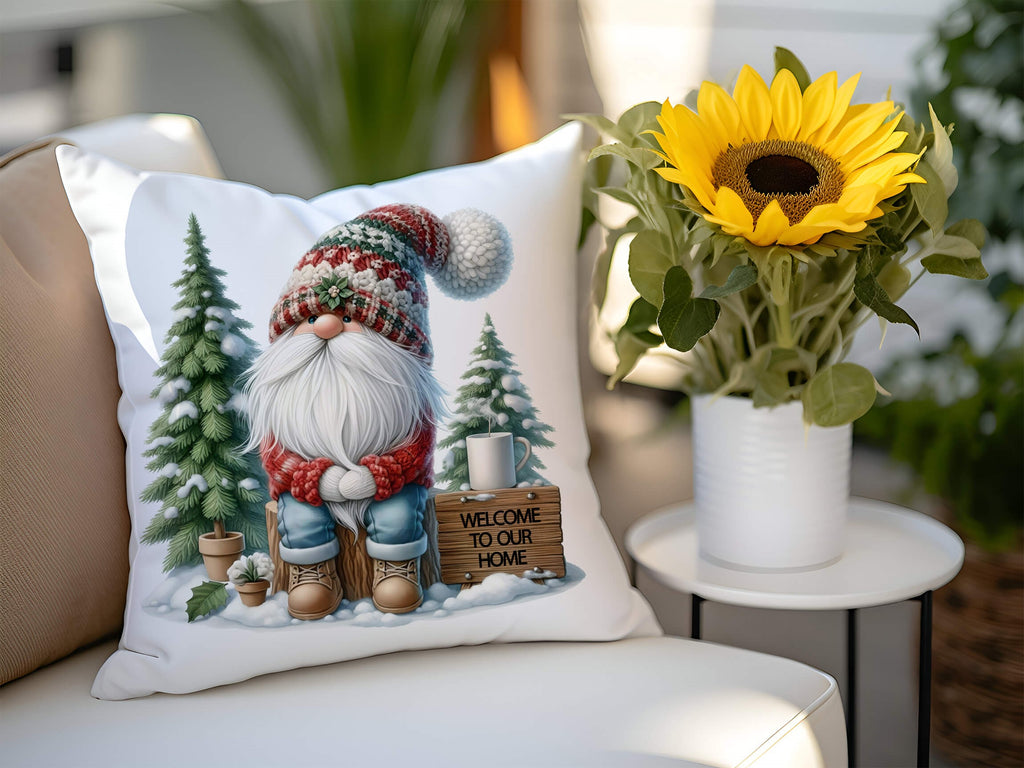 Personalized Winter Gnome Pillow | Holiday Gnome Pillow Cover | Winter Gift