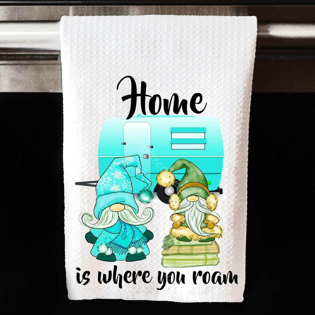 personalizedkreation-7068 Camping Camping Gnome Towel | RV Kitchen Towel | Personalized Kreation