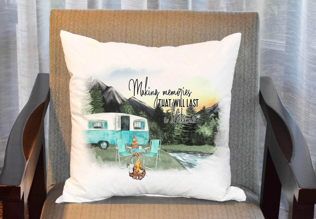 personalizedkreation  Camping Color Pillow Cover Camping Pillow Covers | Camping Decor | Camping Memories