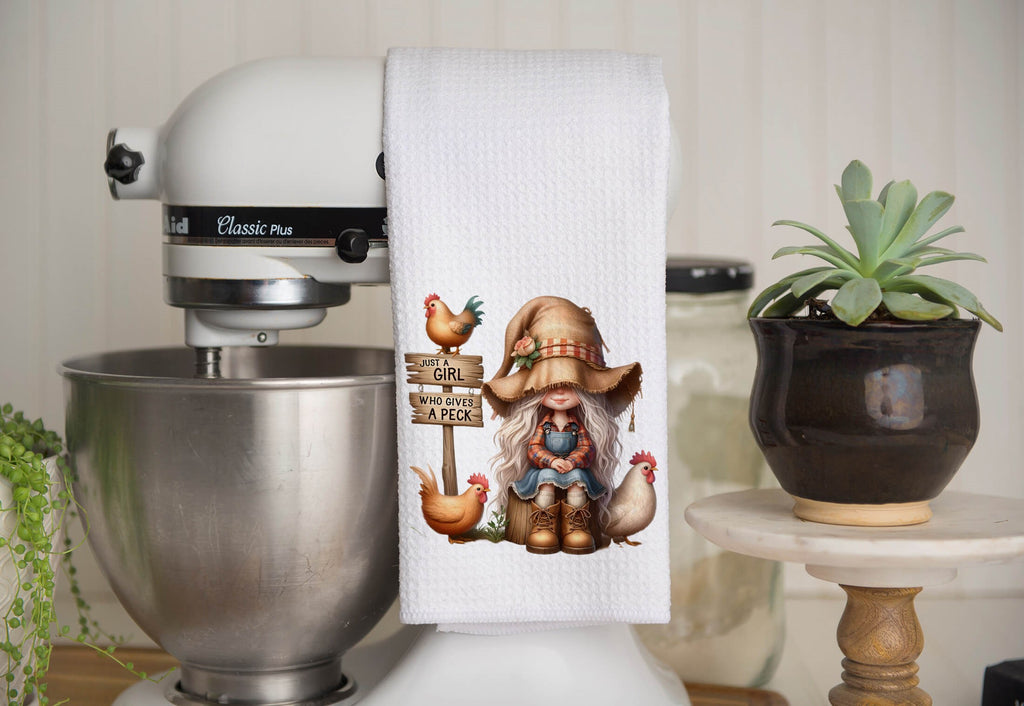 Charming Farmhouse Kitchen Towel - Rustic Home Decor - Cute Chicken Dish Towel