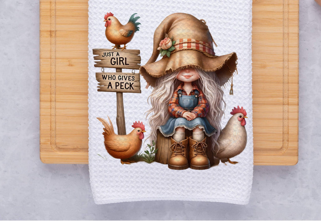 Charming Farmhouse Kitchen Towel - Rustic Home Decor - Cute Chicken Dish Towel