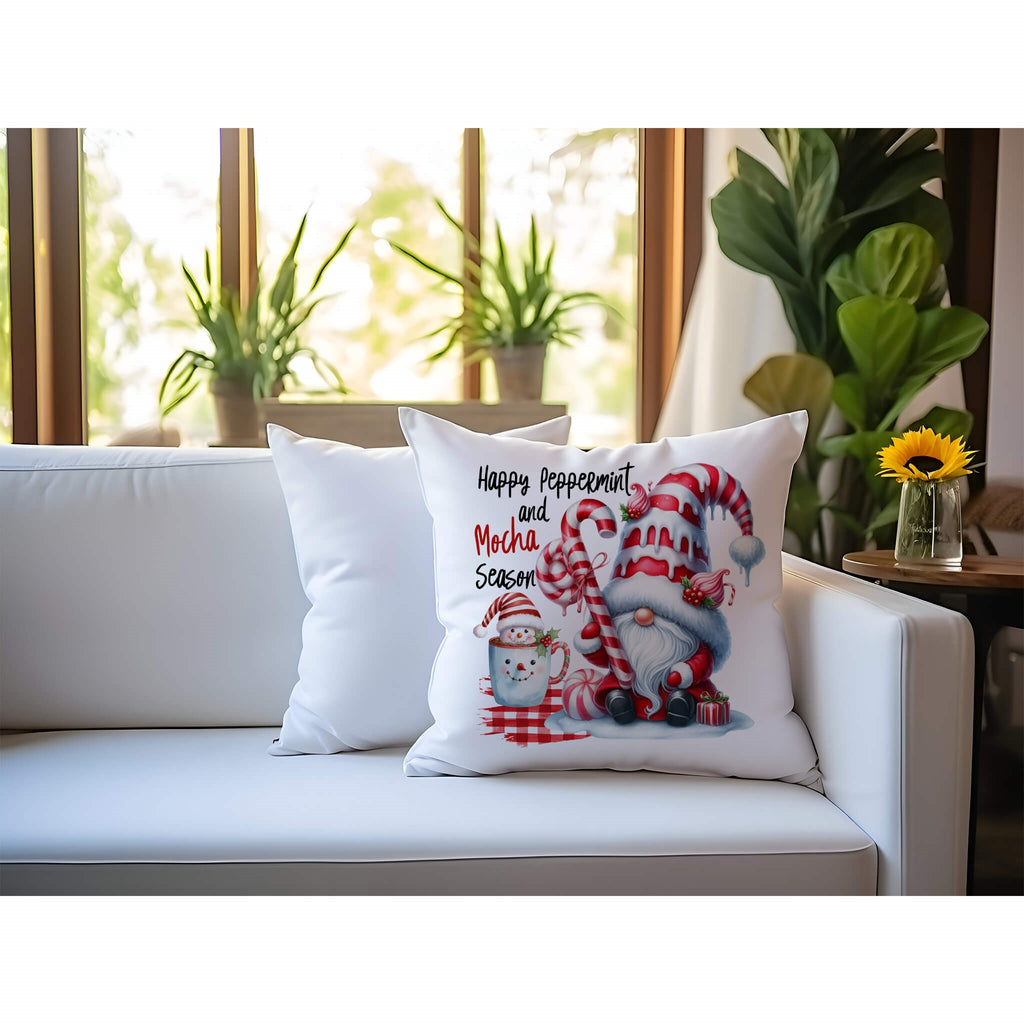 Holiday Gnome Pillow with Peppermint - Christmas Gnome Gift - Gnome Christmas Decor