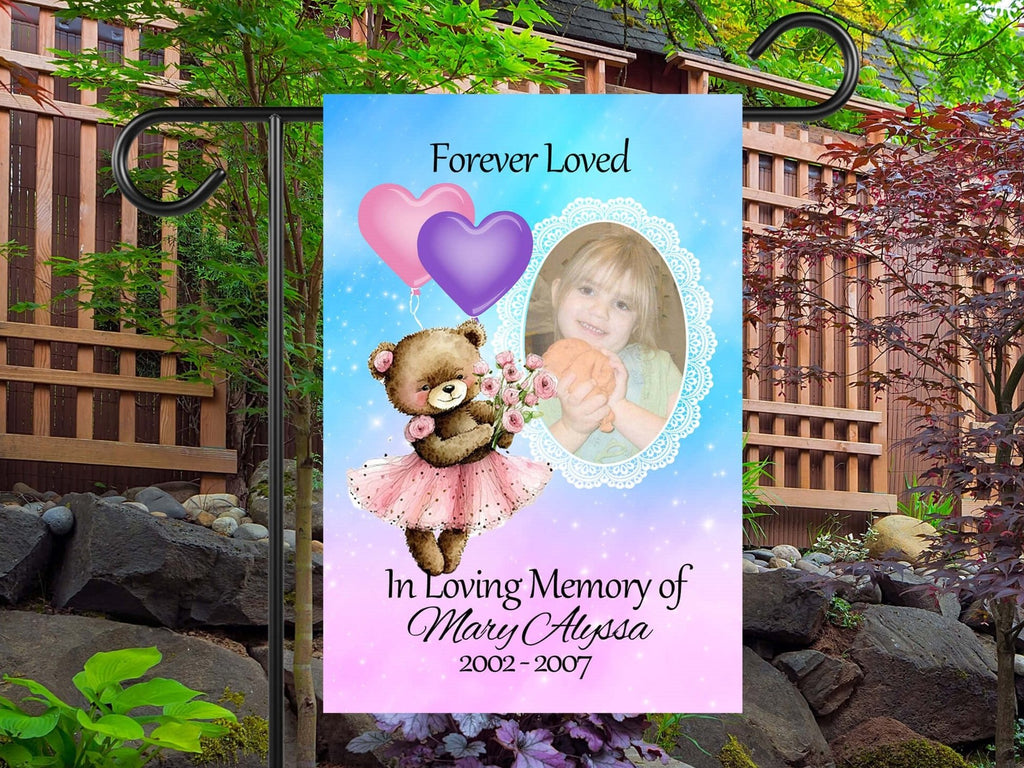 Personalized Memorial Garden Flag | Sympathy Gift | Cemetery Decoration | Child Memorial Flag