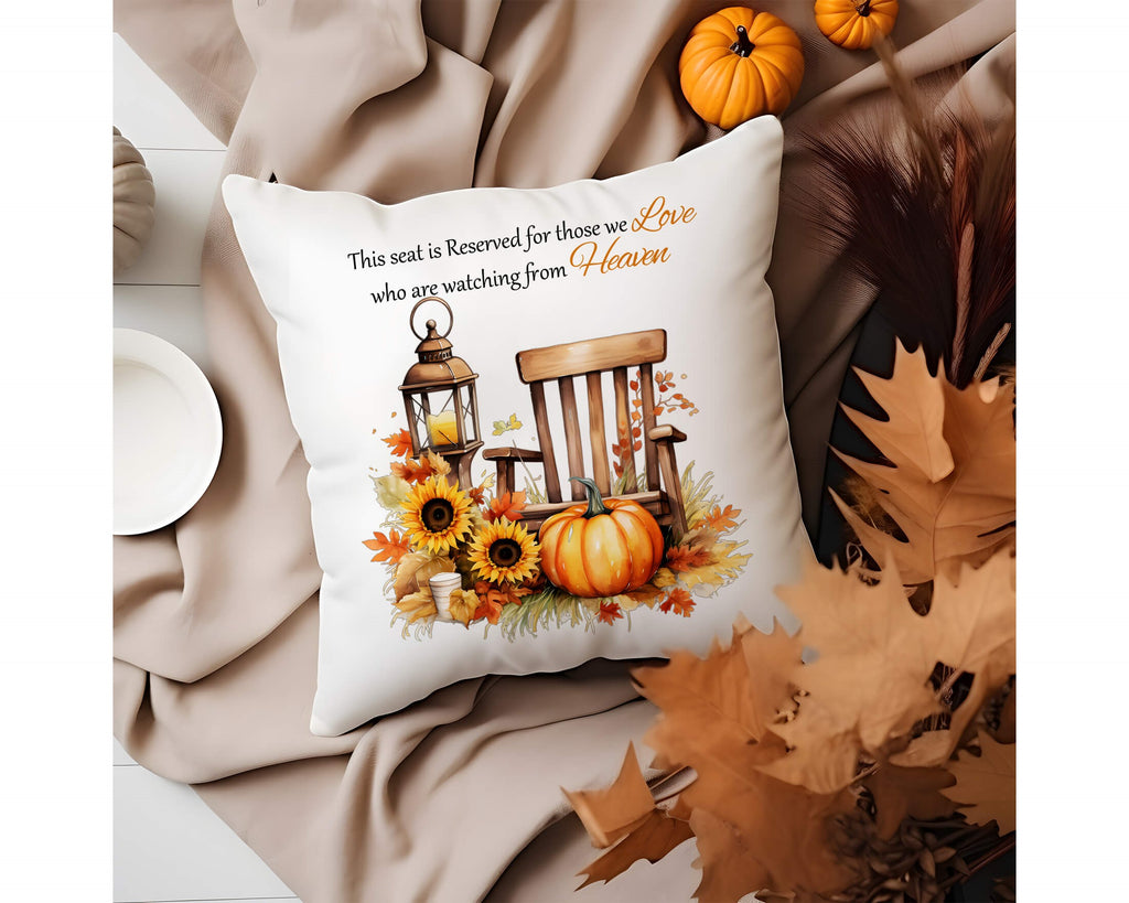 Memorial Throw Pillow Cover for Loved Ones Watching from Heaven | Fall Decor