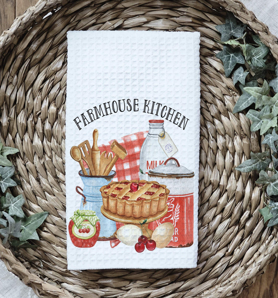 personalized kreation - Kitchen Towels/Decor Farmhouse Kitchen Towel | Country Kitchen Towel