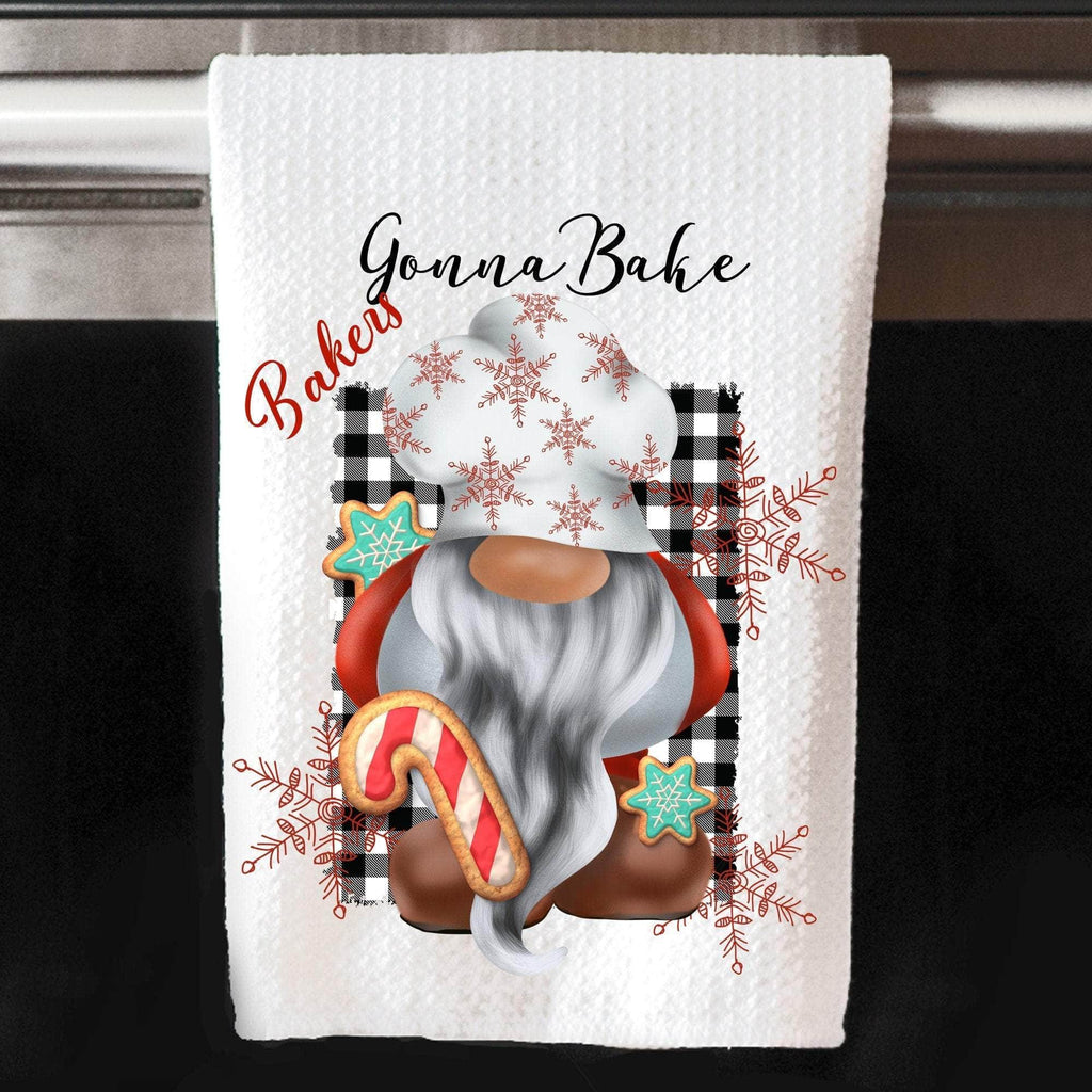personalizedkreation-7068 Christmas Decor Bakers Gonna Bake Gnome Baker Christmas Towel | Personalized Gnome Towel