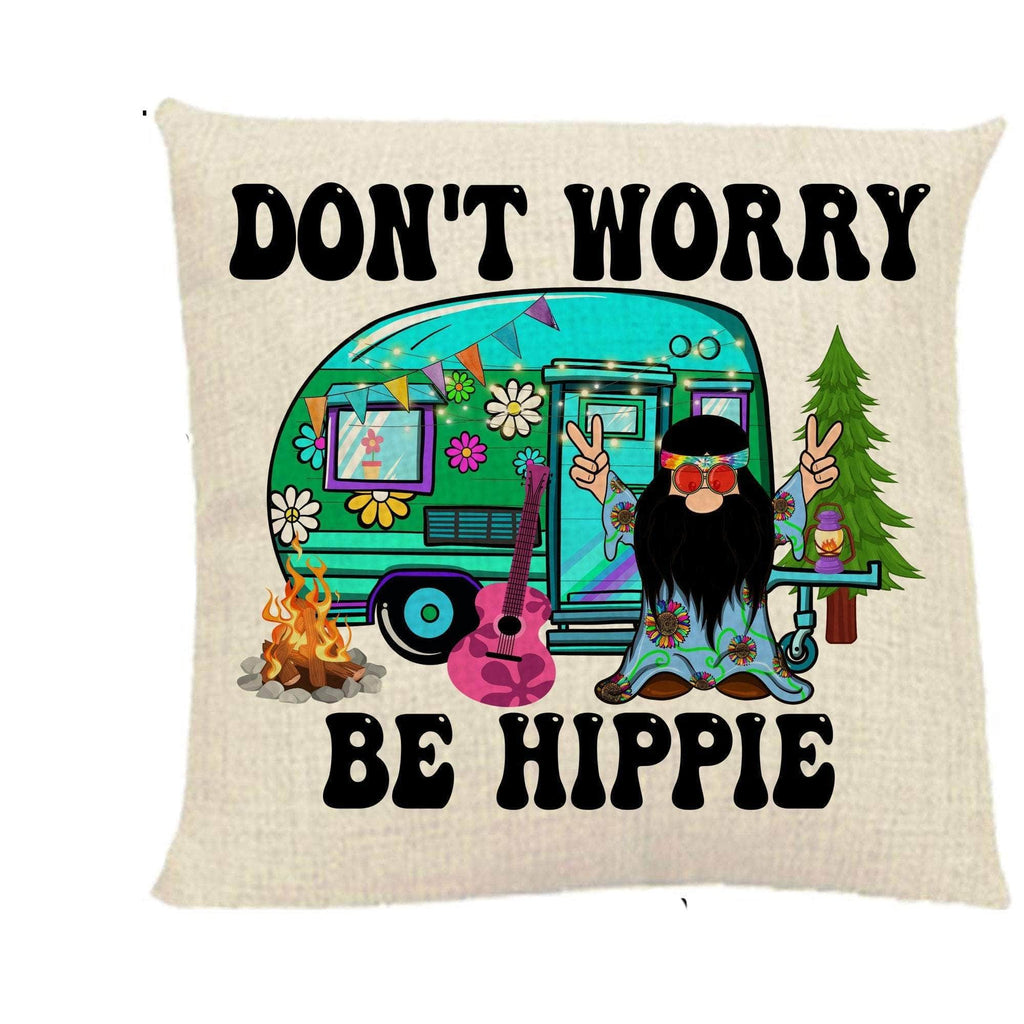 personalizedkreation-7068 Camping Natural Linen Hippie Camper Pillow Cover |  Camping Gifts | Personalize Kreation