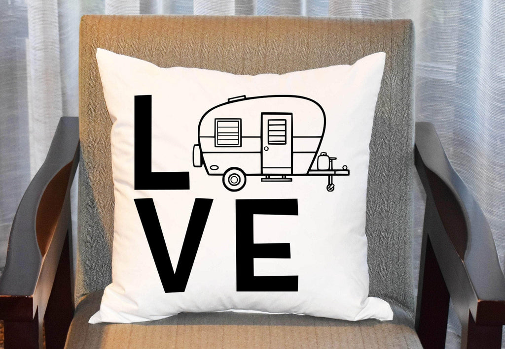 personalizedkreation-7068 Pillow Cover Canvas Cover I Love Camping Pillow, Cover |  Camping Gifts