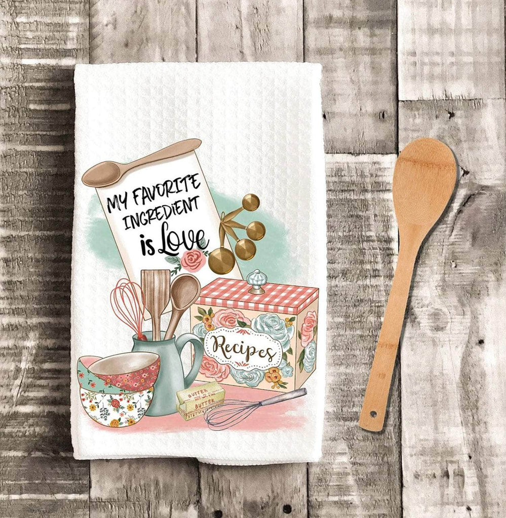 Personalized Kreation Kitchen Towels/Decor Kitchen Baking Towel | Recipe Kitchen Dishcloth | Secret Ingredient Is Love