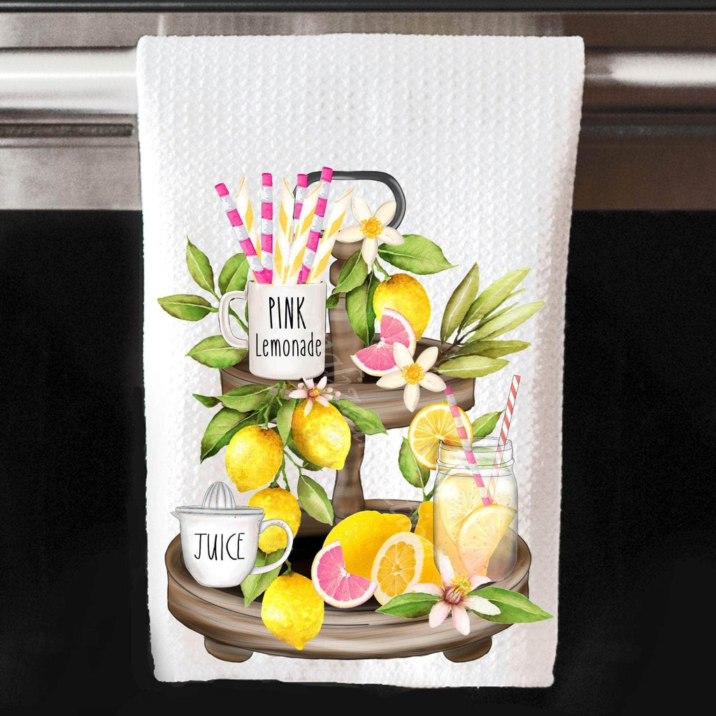 personalizedkreation-7068 Kitchen Towels/Decor Lemonade Tiered Tray | Personalized Kitchen Towel |  Personalized Dish Cloth