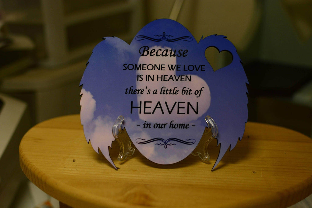personalizedkreation-7068 Memorial Flags Memorial Plaque | Angel Wings In Memory Plaque | Sympathy Gifts
