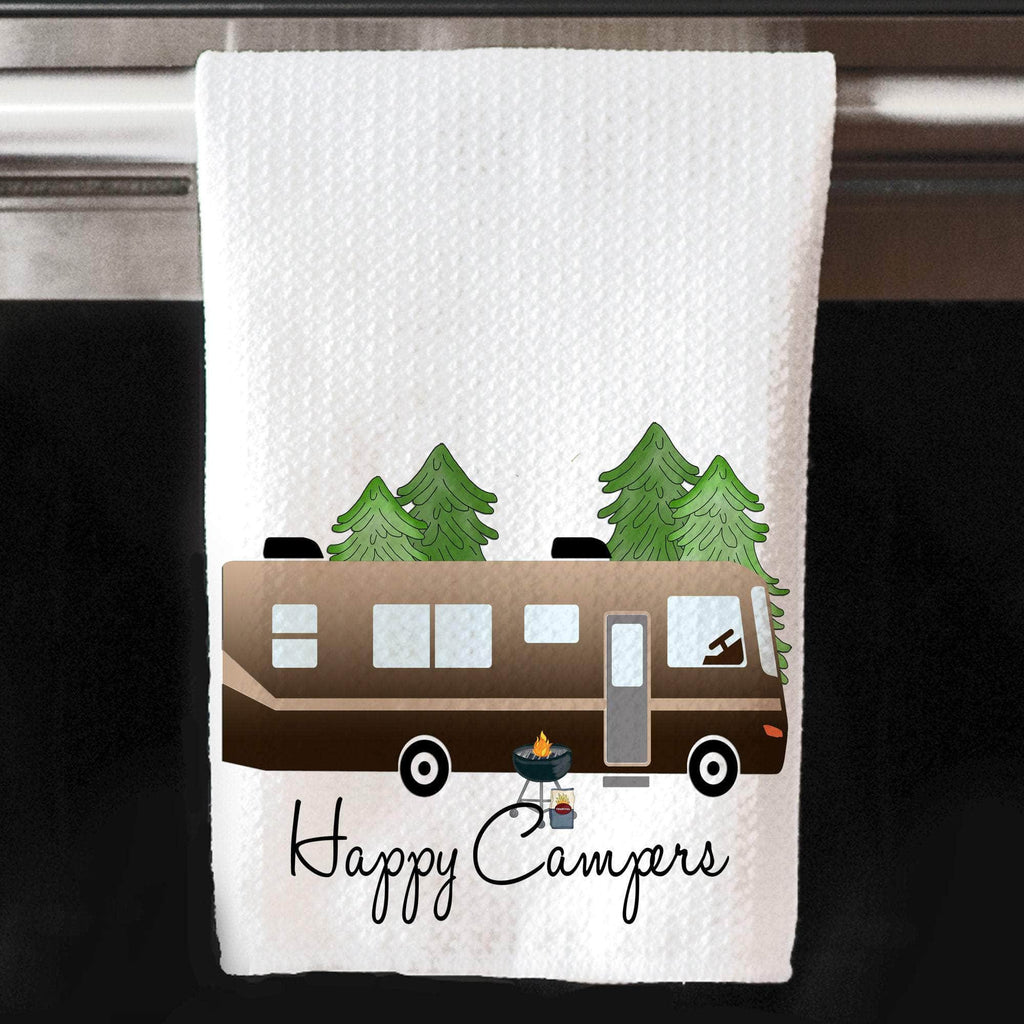 personalizedkreation-7068 Camping Motorhome Kitchen Towel | Personalized RV Decor | Motorhome Dish Cloth | Personalized Kreation