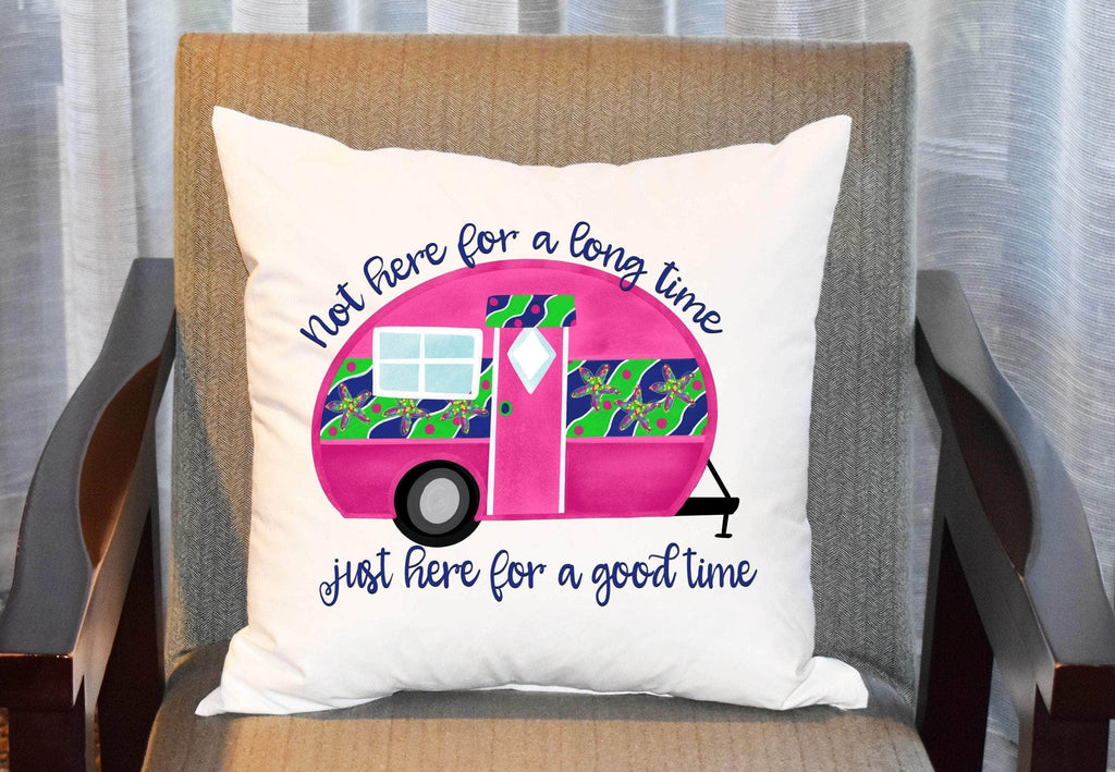 personalizedkreation-7068 Camping Not Here For A Long Time Pillow Cover | Camping Pillow Cover | Camping Gifts