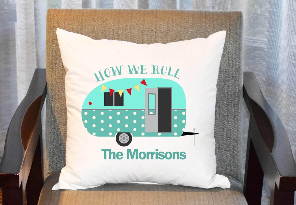 personalizedkreation-7068 Pillow Cover Personalized Camper Pillow Cover | RV Decor