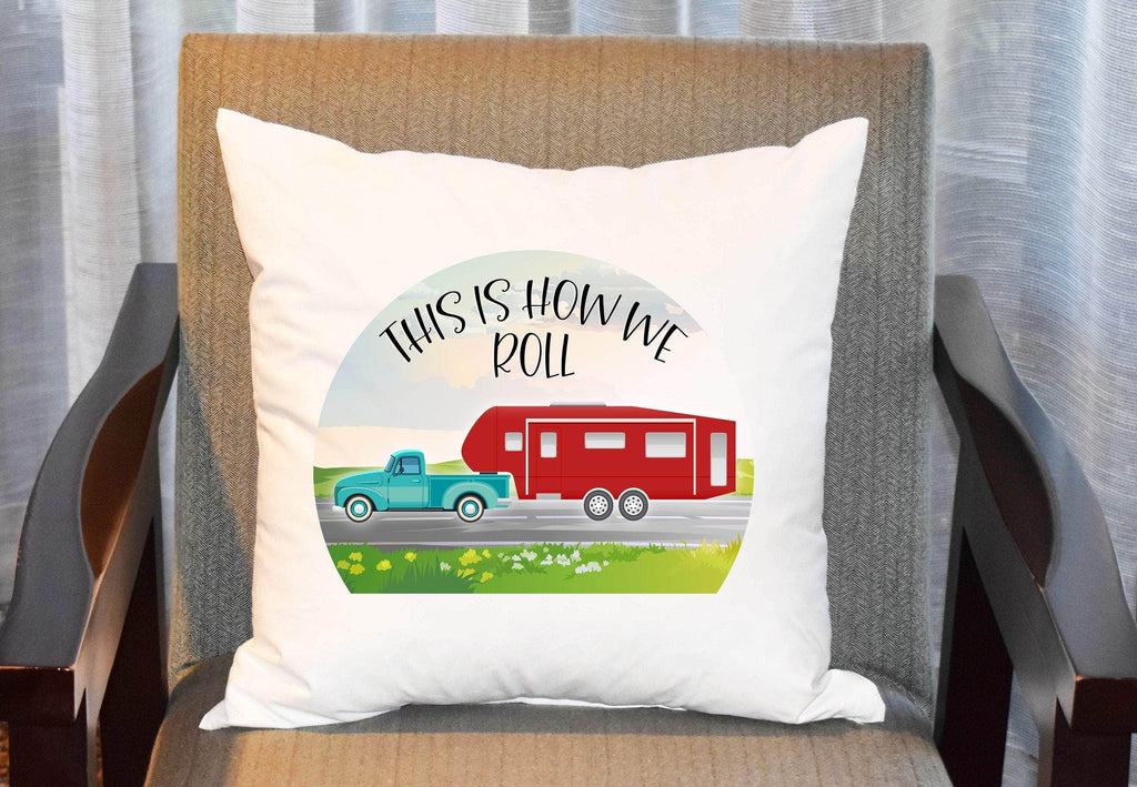 personalizedkreation-7068 Camping Personalized Camping Pillow Cover | Trailer Camping Pillow | 5th Wheel Pillow,