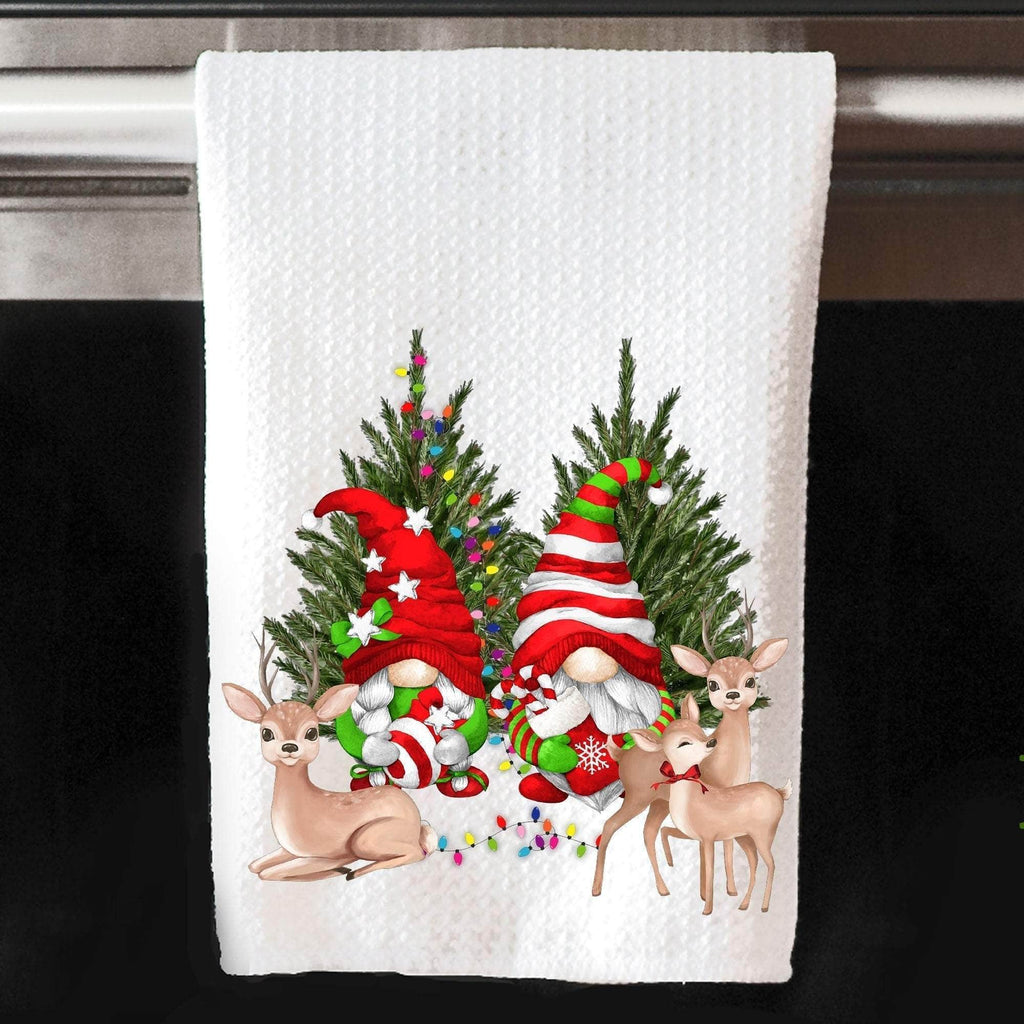 personalizedkreation-7068 Christmas Decor Personalized Christmas Kitchen Towel | Christmas Home Decor | Gnome Holiday Dish Cloth