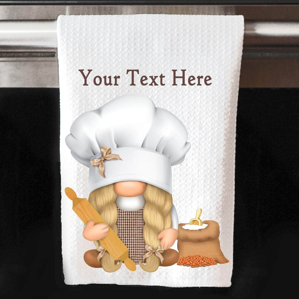 personalizedkreation-7068 Kitchen Towels/Decor Personalized Gnome Towel | Gnome Baking Towel | Gnome Kitchen Decor