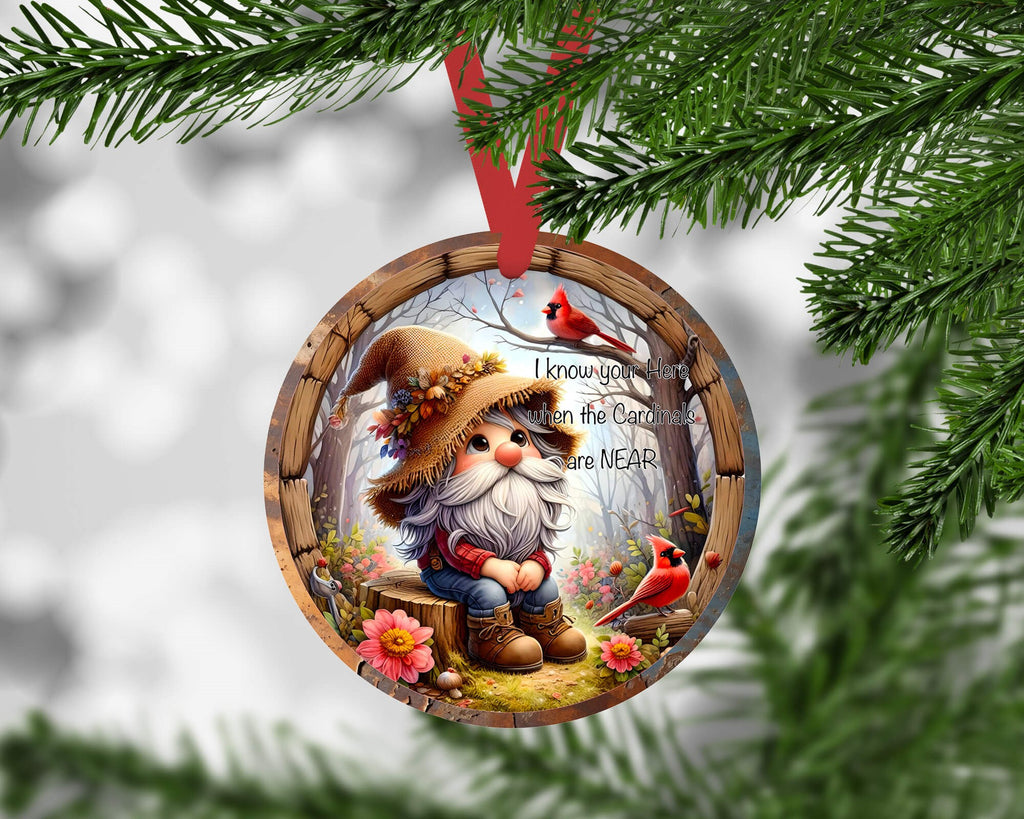 Personalized Memorial Cardinal Ornament | Remembrance Gift | Sympathy Gift