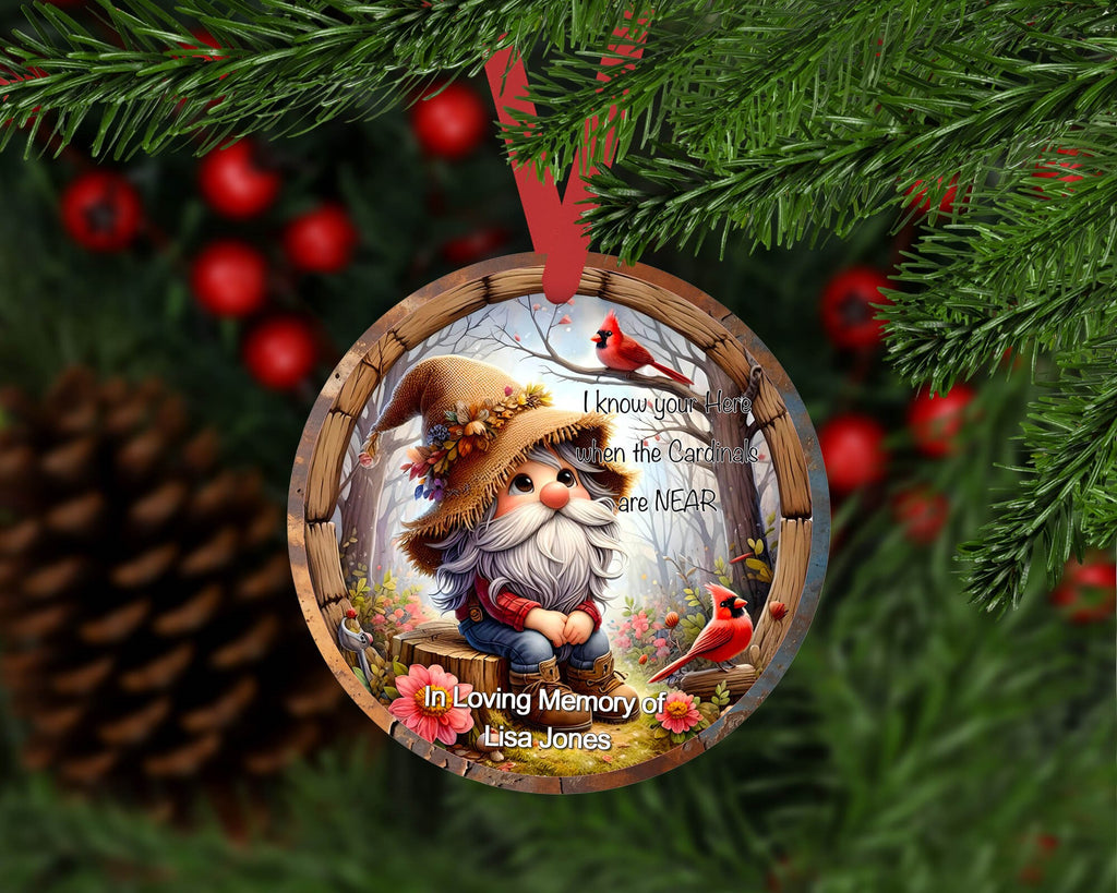 Personalized Memorial Cardinal Ornament | Remembrance Gift | Sympathy Gift