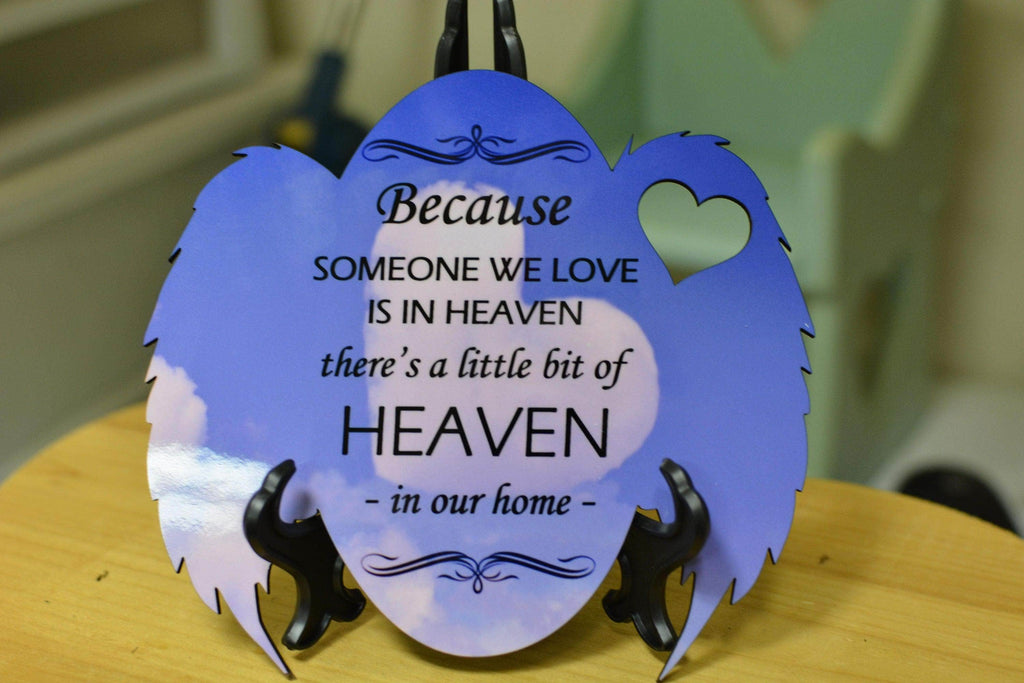 personalizedkreation-7068 Memorial Flags Memorial Plaque | Angel Wings In Memory Plaque | Sympathy Gifts