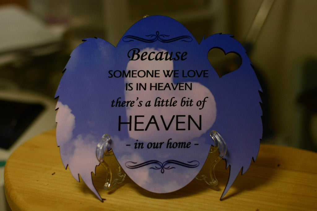 personalizedkreation-7068 Memorial Flags Memorial Plaque | Angel Wings In Memory Plaque | Sympathy Gifts