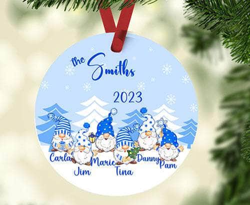 Personalized Kreation Ornament Personalized Family Ornaments | Gnome Christmas Ornaments |Gnome Family Holiday Decor | Ornament Gifts