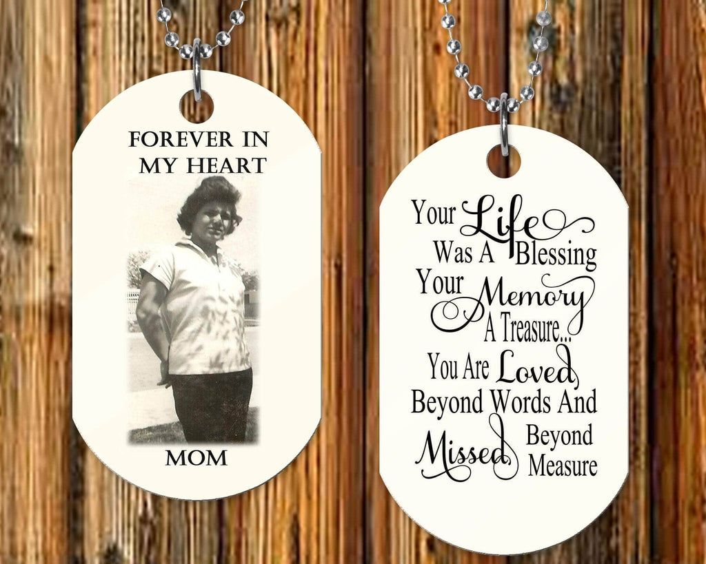 personalizedkreation-7068 Memorial Flags Photo Memorial Dogtag | Personalized Dog Tag | Sympathy Gifts