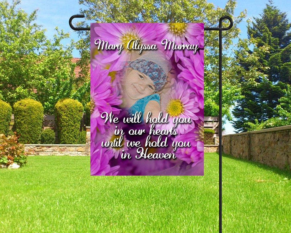 personalizedkreation-7068 Memorial Flags 12x18 2 Sided Photo Memorial Garden Flag | In Memory Memorial Flag | Remembrance Flags